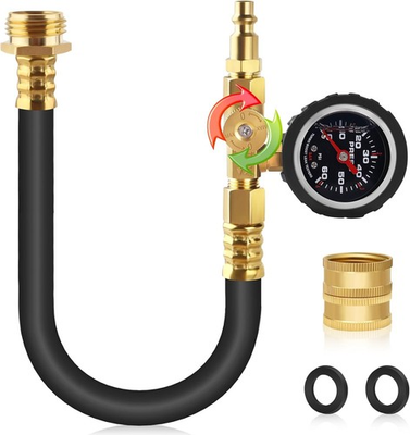 #ad #ad Upgraded Winterizing Kit 17#x27;#x27; Winterizing Hose with Oil Pressure Gauge amp; Black $47.99