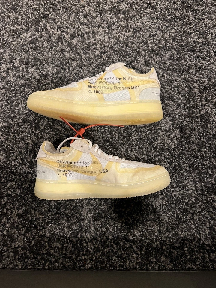 Off White x Nike Air Force 1 Low “The Ten” OG Virgil White (Size 9) 100% Auth - Image 2 of 4