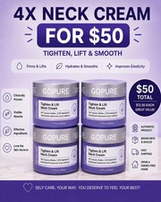 GoPure Tighten Lift Neck Cream Bundle 4 Pack for 50 Brand New
