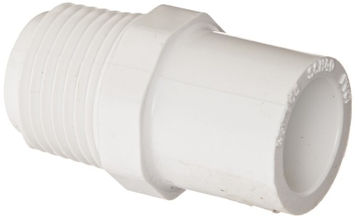 0.5 Inch PVC Hose Pipe Fitting Adapter Male NPT to Spigot Schedule 40