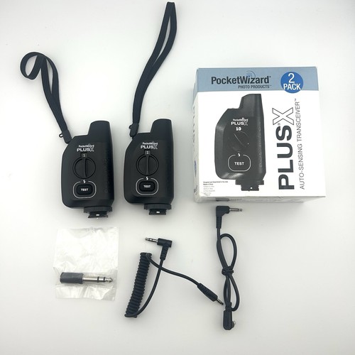PocketWizard Plus X Transceiver - Lot of 2 BLACK! Camera Flash