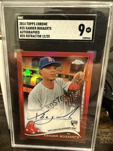 2014 Topps Chrome - Xander Bogaerts #25 Red Refractor /25 (RC)