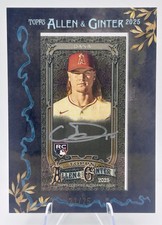 Caden Dana 2025 Topps Allen & Ginter X Black Frame Black Mini Silver Ink Auto 25