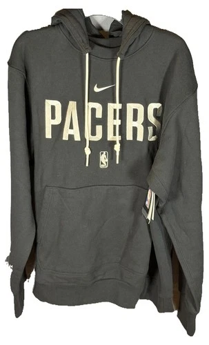 Nike NBA Indiana Pacers Pullover Hoodie Sz LT Black Player Issue NWT FB6115-010 - product listing photo