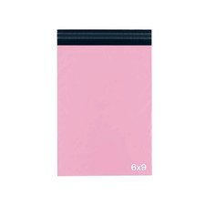 Versandtaschen 6x9 Zoll, rosafarbene Poly, rei&szlig;fest, selbstklebend, 25 St&uuml;ck