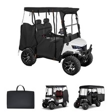 Uimoso Golf Cart Cover with Clear Panels for 2 2 2 Passenger Club Cars