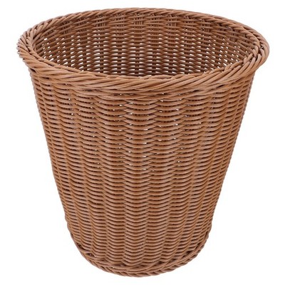 Plastic Wicker Waste Paper Container with Open Top for Home Kitchen Office Use
