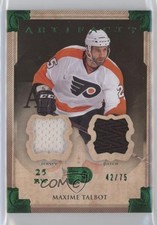 2013 Upper Deck Artifacts Emerald Jersey/Patch 42/75 Maxime Talbot #60 Patch i9i