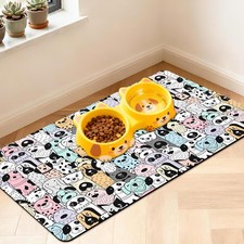 Pet Feeding Mat Waterproof Absorbent Non-Slip Dog Cat Food Water Bowl Spill Mat