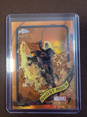 Topps Chrome Marvel 2025 Ghost Rider Orange Hobby Exclusive /25 