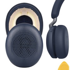 Geekria Protein Leather Ear Pads for Jabra Evolve2 65 UC Headphones Blue