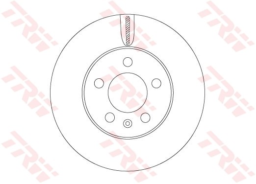 Disque de frein TRW DF6584 ventilé noir 256mm pour essieu avant - 2