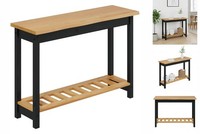 Konsolentisch Mit Regal Ekai Schwarz 112X35X76 Cm