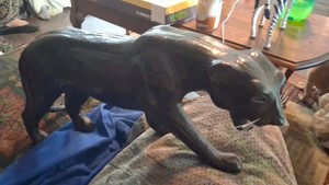 Black Panther Figurine Sculpture - Panther Animal Class Figurine