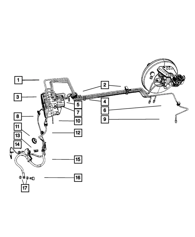 Genuine Mopar Brake Tube Bundle 5105417ah - Image 3 of 3