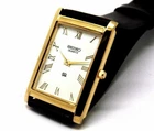 Vintage Seiko Slim Quartz White Face Gentlemen's Wrist Watch - FREE SHIPPING