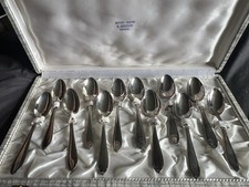 Vintage French Silver-Plated Teaspoons 15gr Marked – Set of 12 with Box