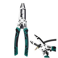 10-in-1 Wire Stripper Tool, Heavy Duty CR-V Multifunctional Cable Cutters, 