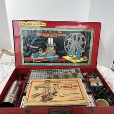 AC GILBERT ERECTOR SET 8 1/2 Giant Ferris Wheel 1938 Not Sure If Parts All Here
