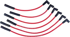 8.0 mm Red Silicone Spark Plug Straight Boot 6 Wires, Coil-in-Cap HEI Design