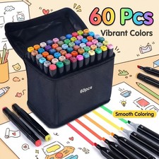 60 Colors Alcohol Based Markers Dual Tip Drawing Markers Set for Drawing Gifts
