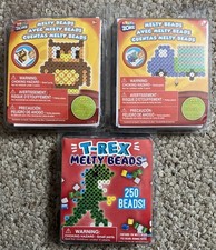 NEW LOT of 3 packs Heat  Fuse Melty Beads - Owl, T-Rex, Truck
