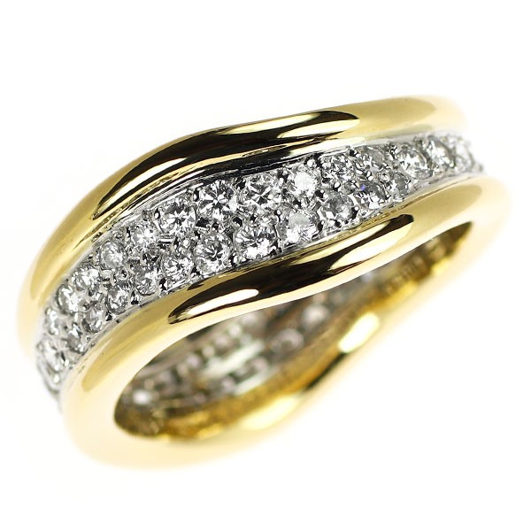 Tiffany & Co. リングpt950 Tiffany & Co. K18/Pt950 Diamond Ring Vintage Full Eternity Pavé