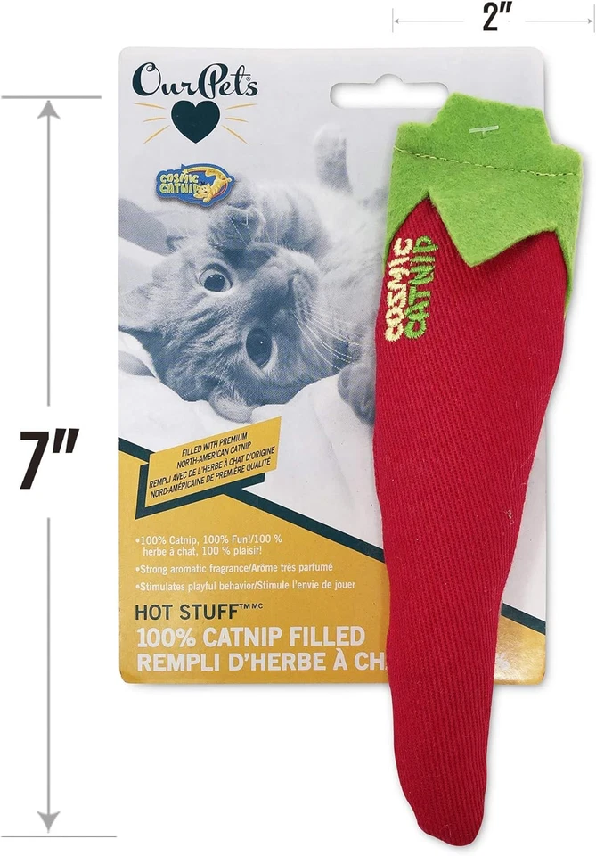 Cosmic 100-Percent North American Catnip Filled Cat Toy-Hot Stuff (Inte - Image 4 of 4