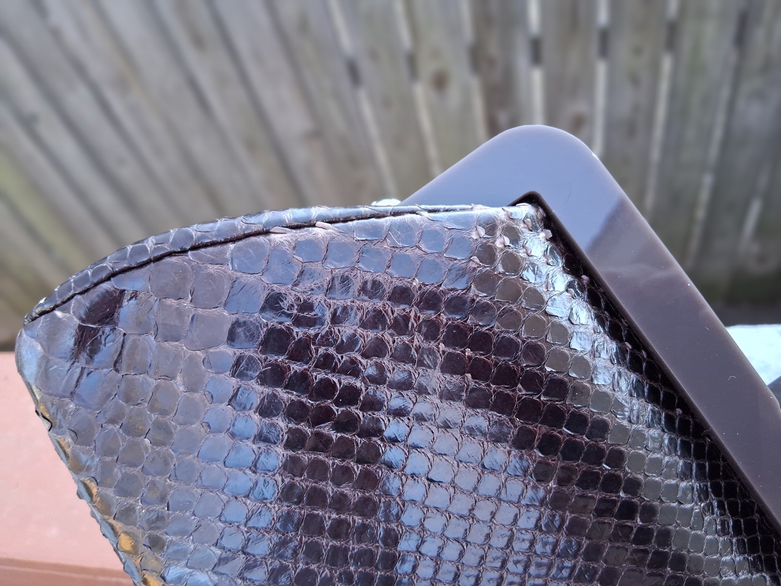 ALEXANDRA CLANCY DARK BROWN PYTHON- SNAKESKIN CLU… - image 12