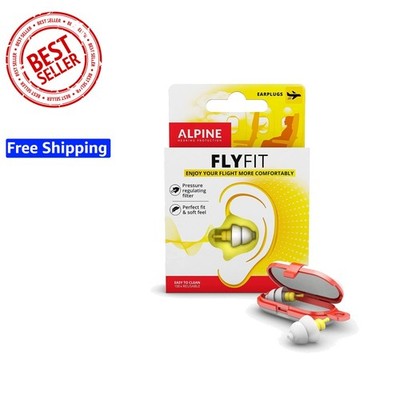 Alpine FlyFit - Earplugs for Pressure Relief & Preventing Ear Pain While Flyi...