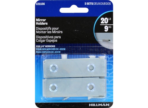 Hillman 121156 Mirror Holder AnchorWire Silver Hidden 20 lb Silver Pair - 第 3/3 張圖片