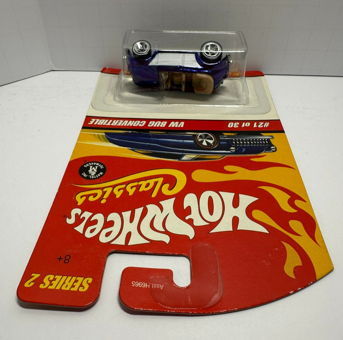 Hot Wheels Classics Series 2 #21 or 30 VW Bug Convertible Blue and