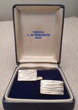 Boutons de Manchette Argent massif Silver Createur Neuf Vintage Rare