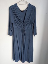 Phase Eight Blue Long Sleeve Bodycon Dress Size 10 (T36)