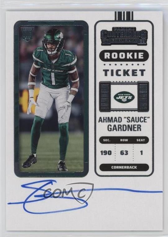 2022 Panini Contenders Ticket RPS Ahmad Sauce Gardner #101 Rookie Auto RC