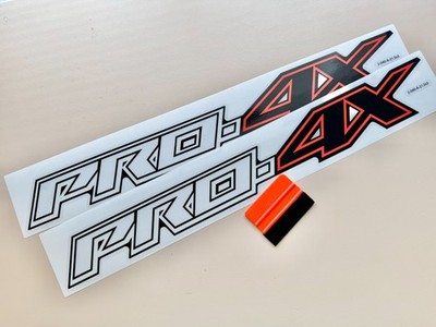 2 pc -4x4 OffRoad Aftermarket Sticker Decals FOR Pro-4X Frontier Titan 21x3 in