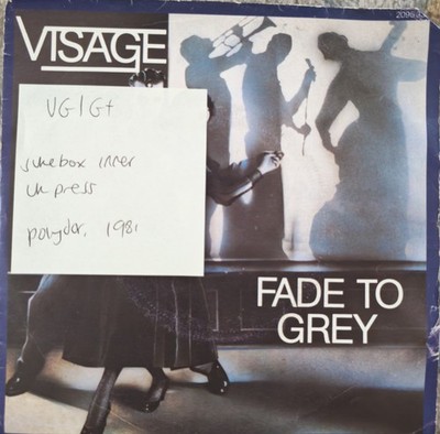 Visage Fade To Grey Vinyl Record VG/G+ 2095335 1981