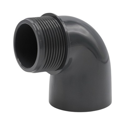 PVC Winkel 90 Grad mit Klebemuffe und Außengewinde | Klebefitting | PVC Fitting