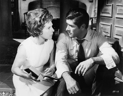 Robert Fuller listens to Ruth Gordon a scene of movie What Ever Hap- Old Photo