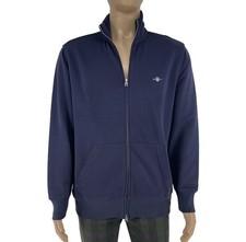 GANT Men Navy Blue Reg Shield Full Zip Sweater Jumper Size L