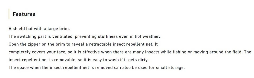 Sombrero protector de malla Sunline CP-4023 BK BE F (4335) Foto 4 de 4