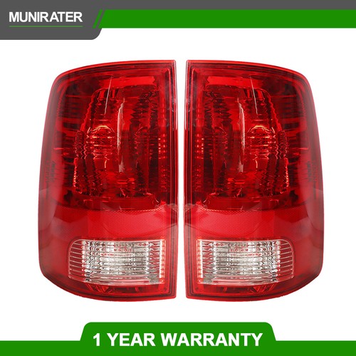 For Dodge Ram 2009-2018 Tail Light Lamp Chrome Red Halogen Driver+Passenger Side - Picture 1 of 12