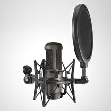 AT2020 Shock Mount with Pop Filter, Windscreen and Shockmount to Reduce Vibratio