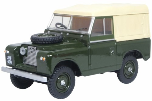 OXFORD 1/43 LAND ROVER SERIES II SWB CANVAS BRONZE GREEN 43LR2S008 - Picture 1 of 1