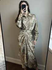 Fashion Nova Snakeskin Midi Dress – Ruched Waist Bodycon Silhouette