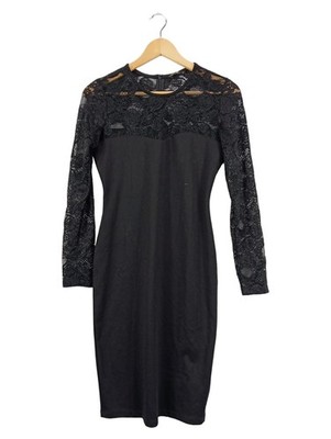 TOM&ROSE Damen Abendkleid mit Spitze Gr. 38/M Schwarz Elegant