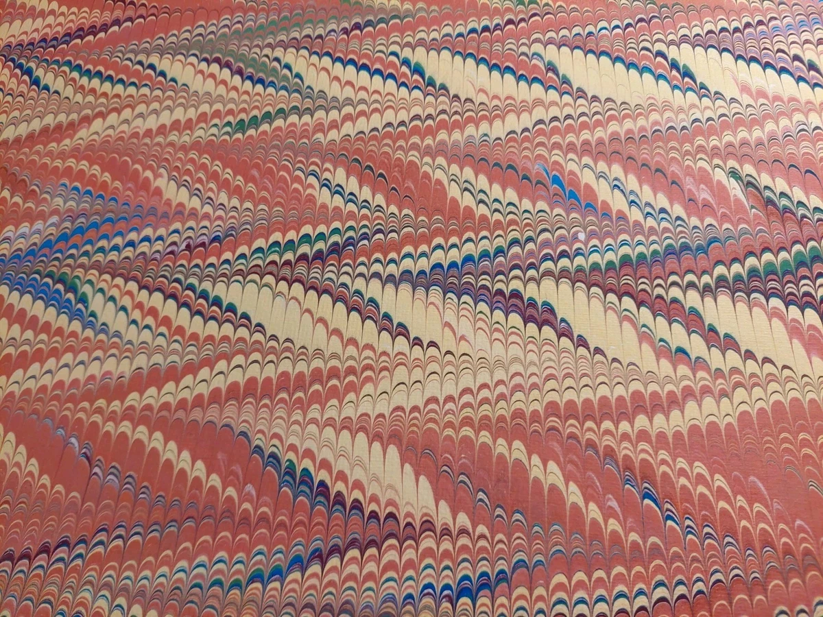Schönes HAND MARMORPAPIER H219 Buchbinder Buchbinderei BOOKBINDING Buchbinden