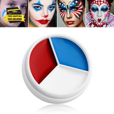 Halloween Joker Makeup Red White Blue Face Paint, Clown Halloween Face Painting