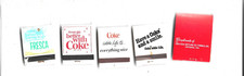 COCA-COLA  MATCH BOOKS 5 DIFFERENT ALL FULL