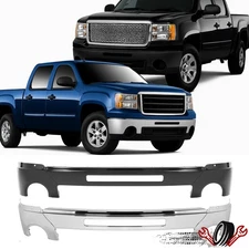 Front Bumper Face Bar Valance W/ Fog Holes For GMC Sierra 1500/2500HD 2007-2013